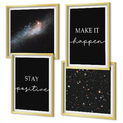 Galleria a parete Slogan motivazionali stelle spazio