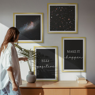 Galleria a parete Slogan motivazionali stelle spazio