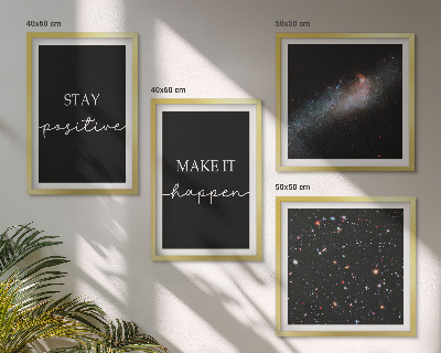 Galleria a parete Slogan motivazionali stelle spazio
