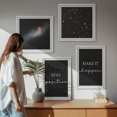 Galleria a parete Slogan motivazionali stelle spazio