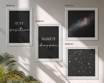Galleria a parete Slogan motivazionali stelle spazio