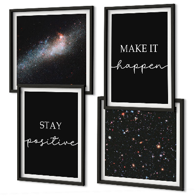 Galleria a parete Slogan motivazionali stelle spazio