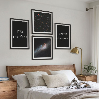 Galleria a parete Slogan motivazionali stelle spazio