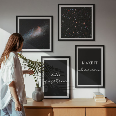 Galleria a parete Slogan motivazionali stelle spazio