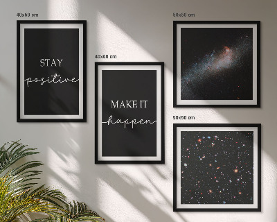 Galleria a parete Slogan motivazionali stelle spazio