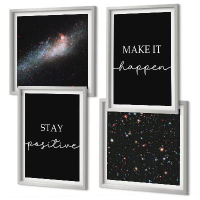 Galleria a parete Slogan motivazionali stelle spazio