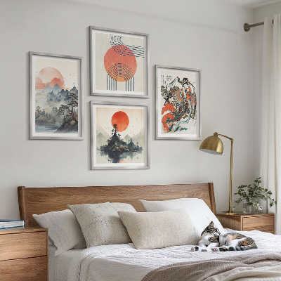 Galleria a parete paesaggi asiatici giapponesi