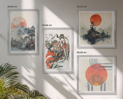 Galleria a parete paesaggi asiatici giapponesi