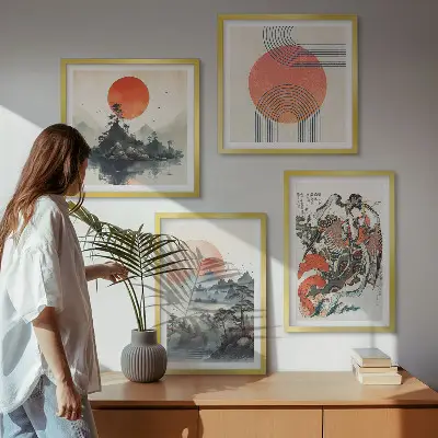 Paesaggi asiatici giapponesi galleria a parete