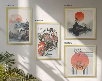 Paesaggi asiatici giapponesi galleria a parete