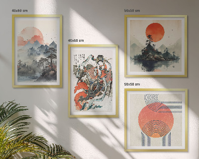 Galleria a parete paesaggi asiatici giapponesi
