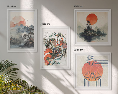 Galleria a parete paesaggi asiatici giapponesi