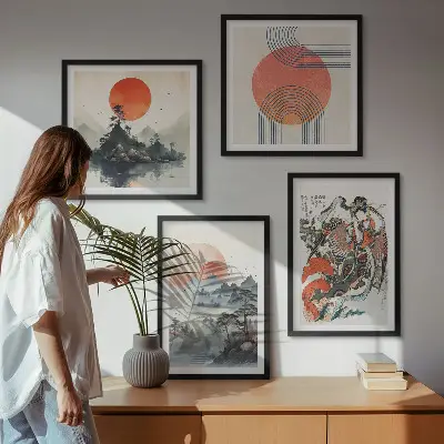 Paesaggi asiatici giapponesi galleria a parete