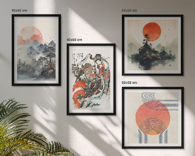Galleria a parete paesaggi asiatici giapponesi