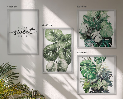 Polittico con cornice Piante verdi Sweet Home