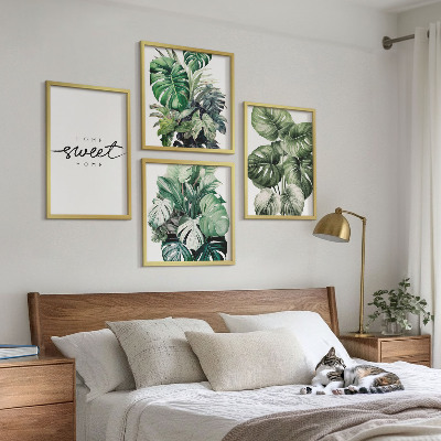 Polittico con cornice Piante verdi Sweet Home