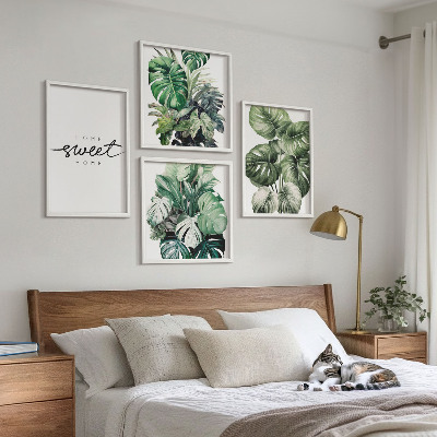 Polittico con cornice Piante verdi Sweet Home