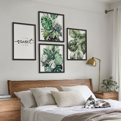 Polittico con cornice Piante verdi Sweet Home
