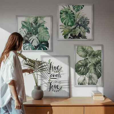 Galleria a parete Le piante a foglia vivono ridono amano