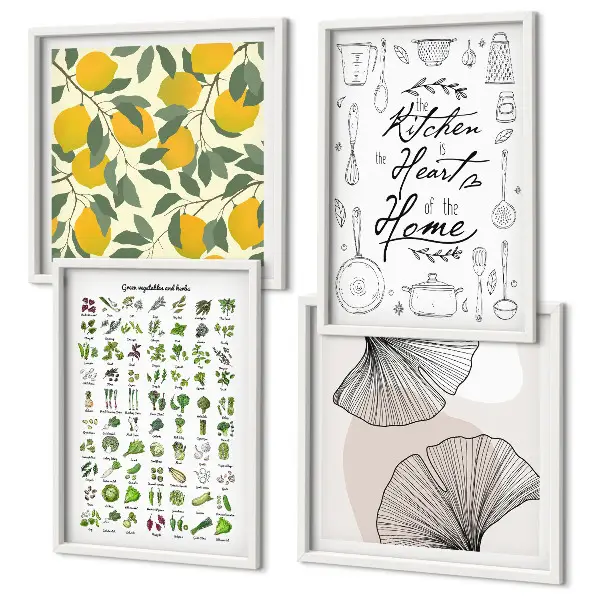 Pittura al limone Kitchenhers con cornice polittico
