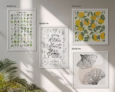 Pittura al limone Kitchenhers con cornice polittico