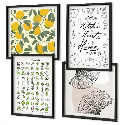 Pittura al limone Kitchenhers con cornice polittico