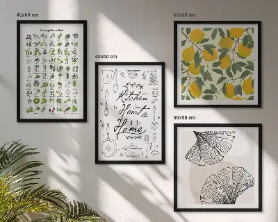 Pittura al limone Kitchenhers con cornice polittico