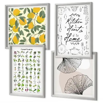 Pittura al limone Kitchenhers con cornice polittico