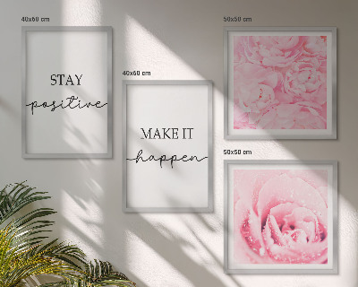 Galleria a parete Fiori rosa minimalisti