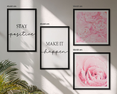 Galleria a parete Fiori rosa minimalisti