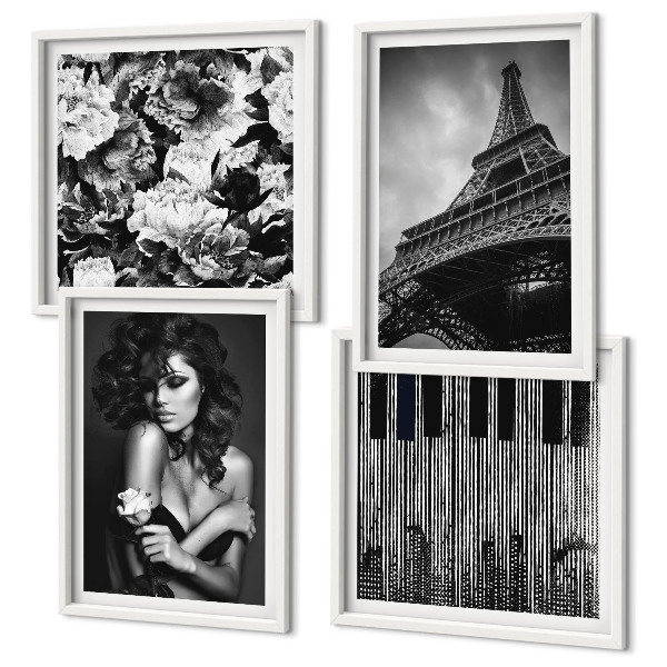 Galleria a parete Ritratto di una donna con una rosa Eiffel
