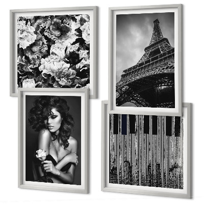Galleria a parete Ritratto di una donna con una rosa Eiffel