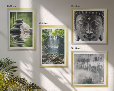 Galleria a parete Armonia della natura pietre acqua Buddha