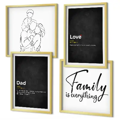 Galleria a parete decorazione murale con definizioni di amore nell'arte familiare