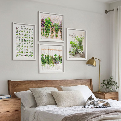 Galleria a parete Erbe aromatiche essiccate per la cucina