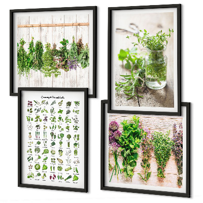 Galleria a parete Erbe aromatiche essiccate per la cucina