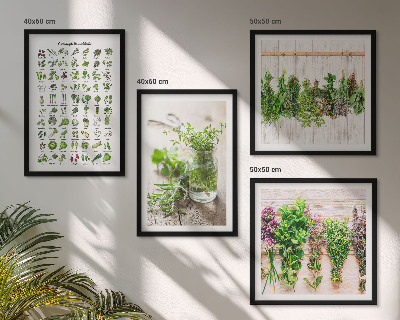 Galleria a parete Erbe aromatiche essiccate per la cucina