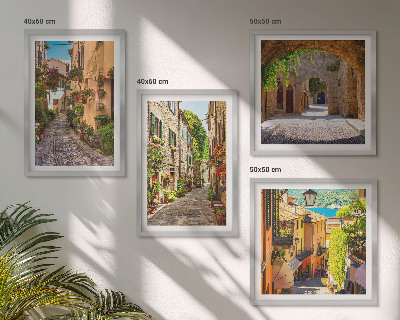 Galleria a parete strade italiane fiori architettura