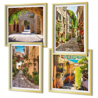 Galleria a parete strade italiane fiori architettura