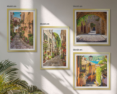 Galleria a parete strade italiane fiori architettura