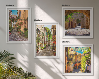 Galleria a parete strade italiane fiori architettura