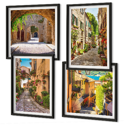 Galleria a parete strade italiane fiori architettura