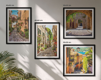 Galleria a parete strade italiane fiori architettura