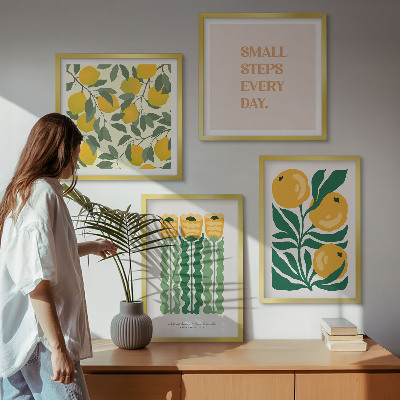 Polittico con cornice Piante con motivi floreali