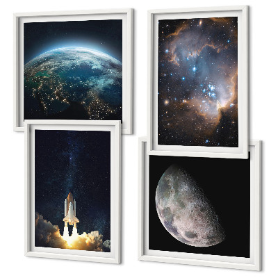 Galleria a parete Spazio Terra razzo galassia