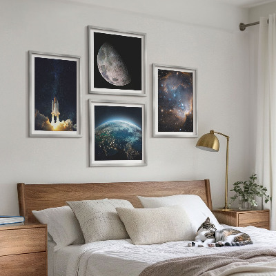 Galleria a parete Spazio Terra razzo galassia