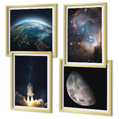 Galleria a parete Spazio Terra razzo galassia