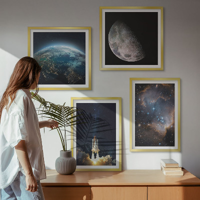 Galleria a parete Spazio Terra razzo galassia
