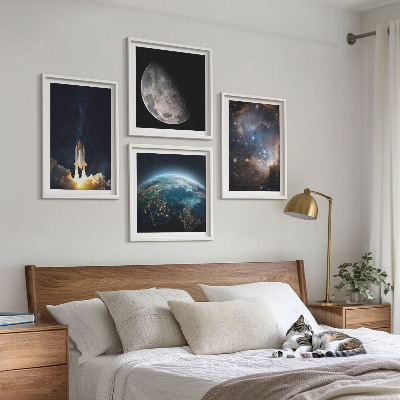 Galleria a parete Spazio Terra razzo galassia