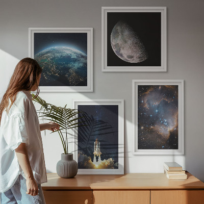 Galleria a parete Spazio Terra razzo galassia
